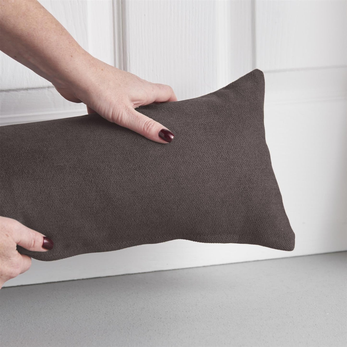 Alan Symonds Velvet Chenille Filled Draught Excluder - Chocolate