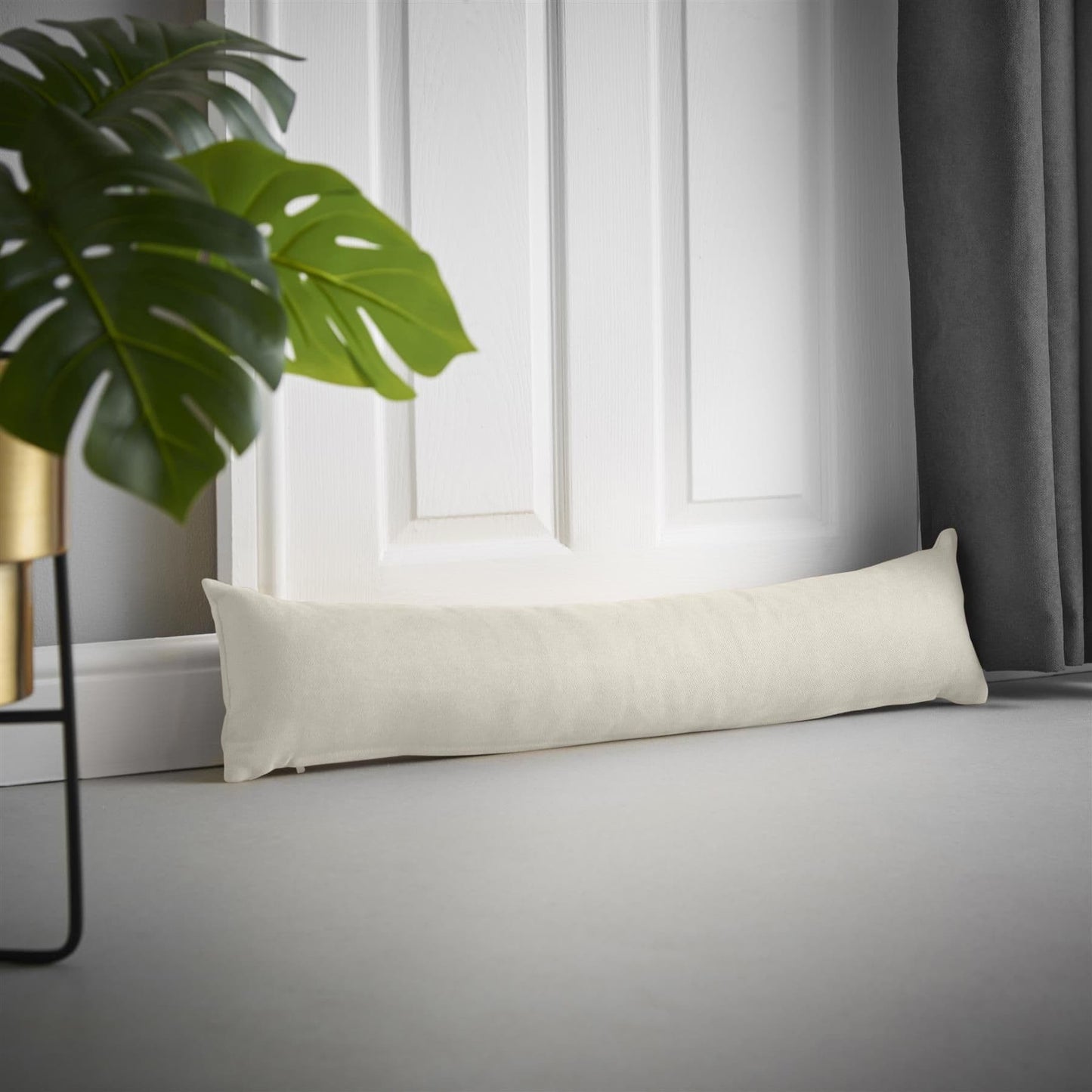 Alan Symonds Velvet Chenille Filled Draught Excluder - Cream