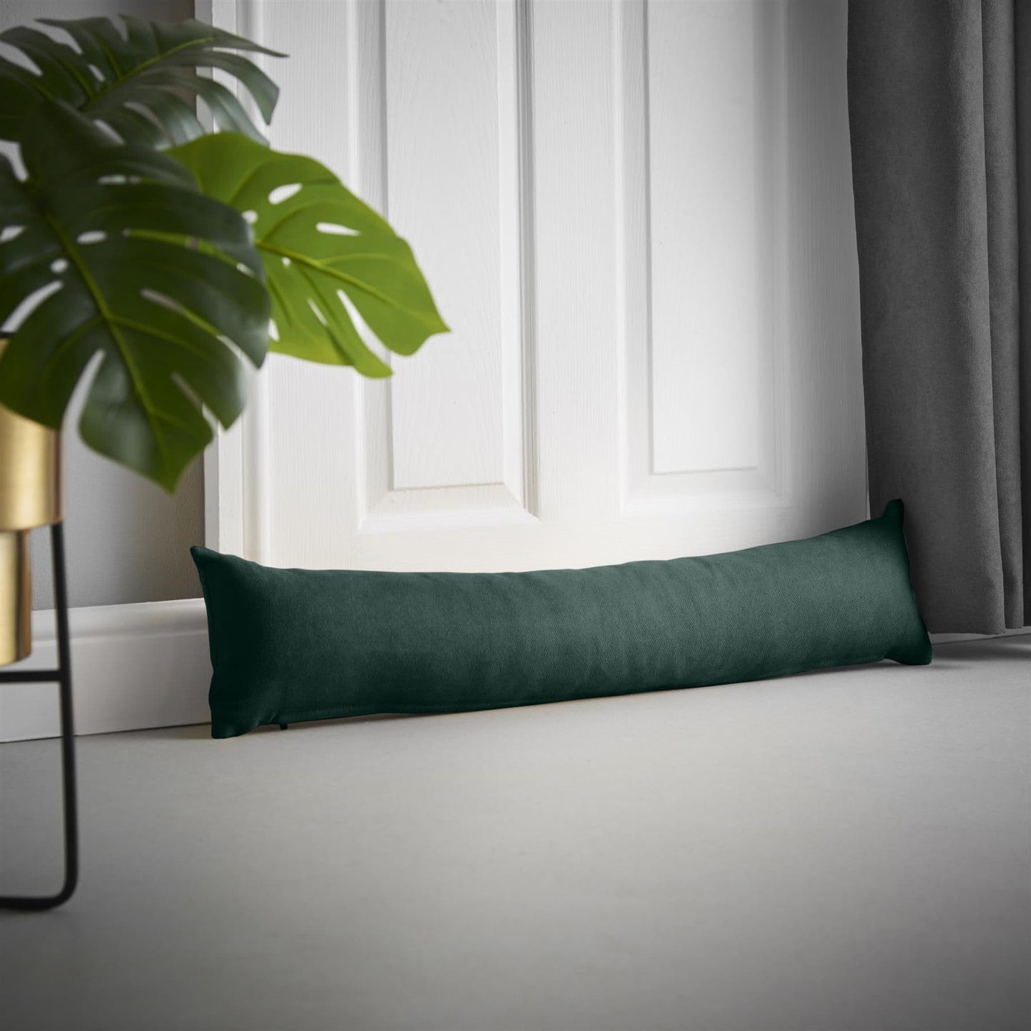 Alan Symonds Velvet Chenille Filled Draught Excluder - Green