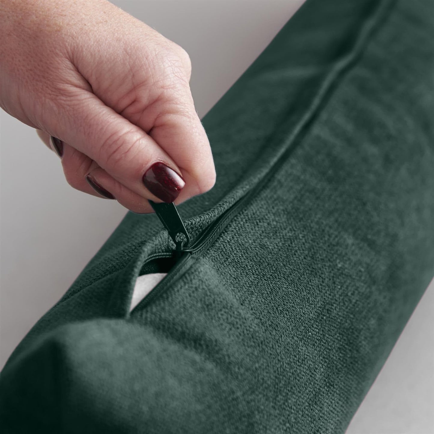 Alan Symonds Velvet Chenille Filled Draught Excluder - Green