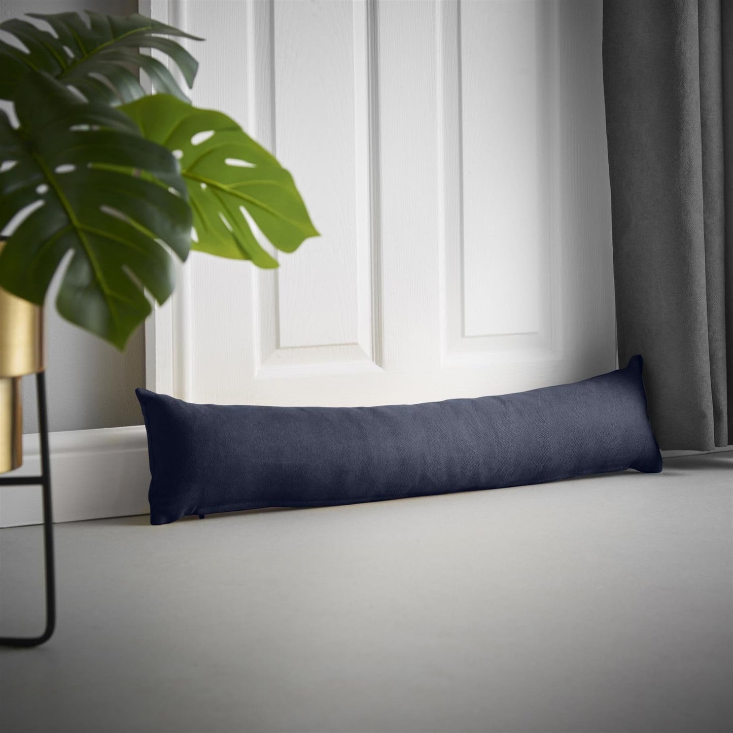 Alan Symonds Velvet Chenille Filled Draught Excluder - Navy
