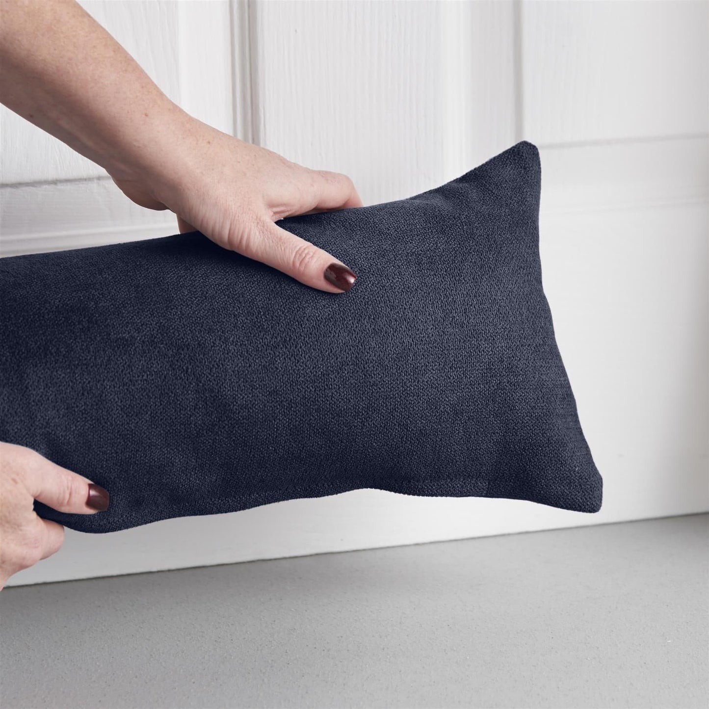 Alan Symonds Velvet Chenille Filled Draught Excluder - Navy