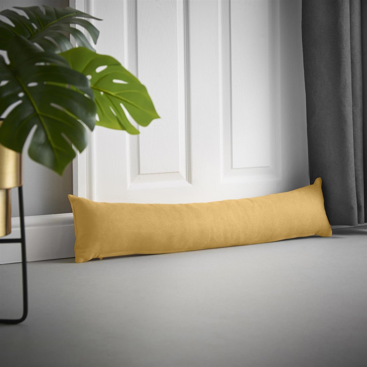 Alan Symonds Velvet Chenille Filled Draught Excluder - Ochre
