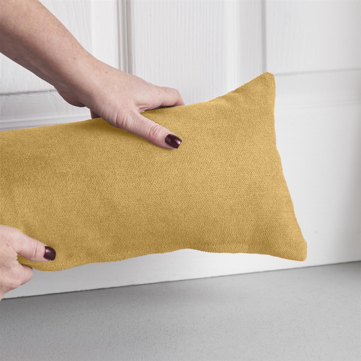 Alan Symonds Velvet Chenille Filled Draught Excluder - Ochre