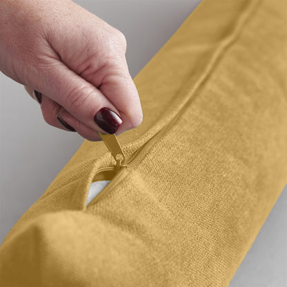 Alan Symonds Velvet Chenille Filled Draught Excluder - Ochre