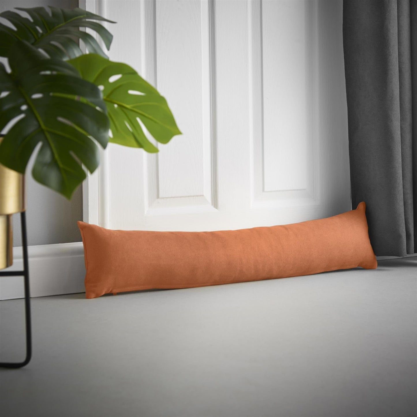 Alan Symonds Velvet Chenille Filled Draught Excluder - Orange