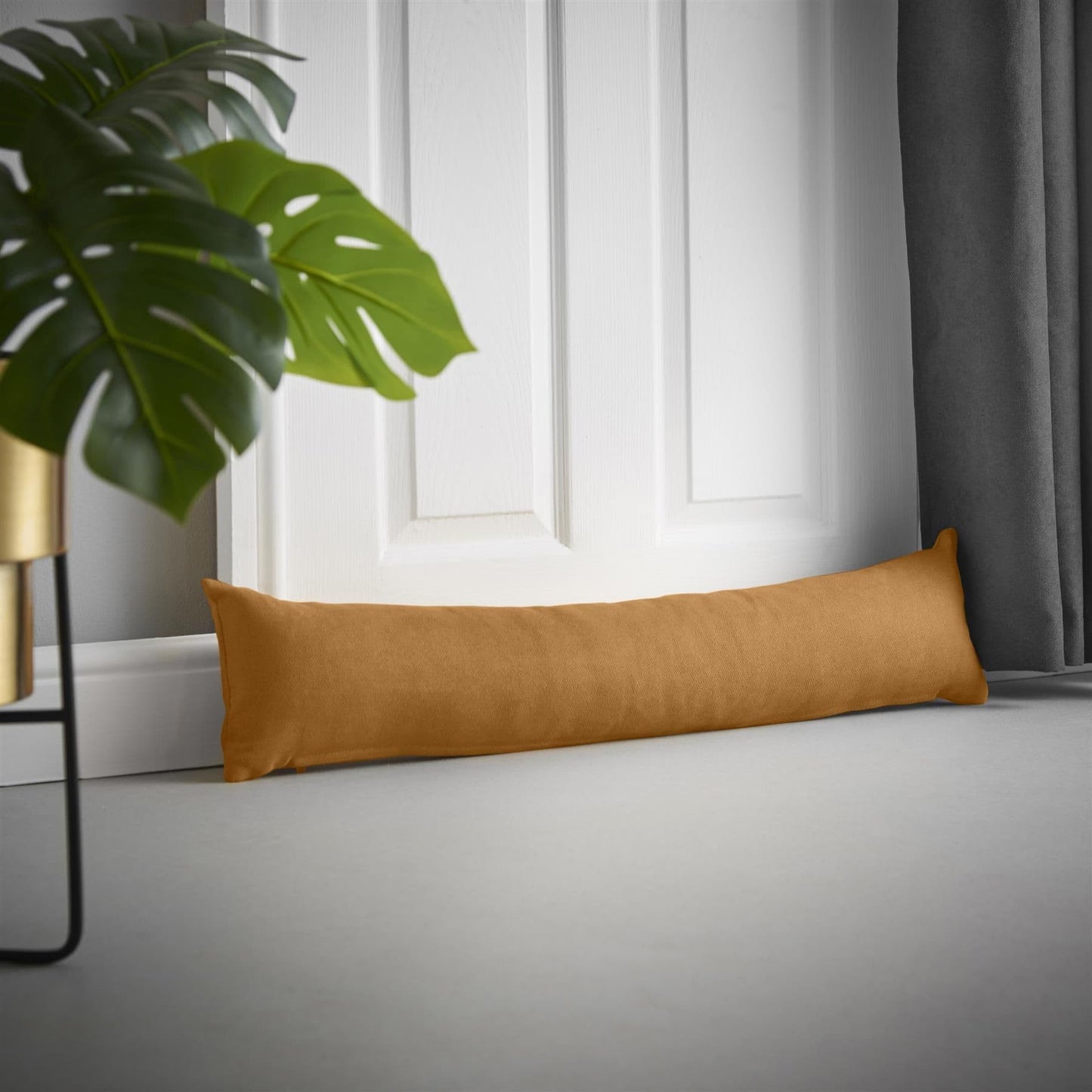 Alan Symonds Velvet Chenille Filled Draught Excluder - Tan