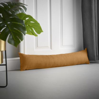 Alan Symonds Velvet Chenille Filled Draught Excluder - Tan