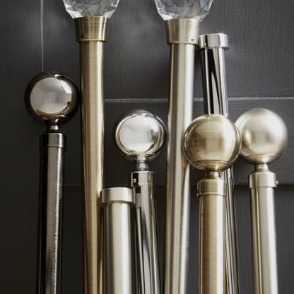 Jones Astra 28mm Metal Curtain Pole - Chrome