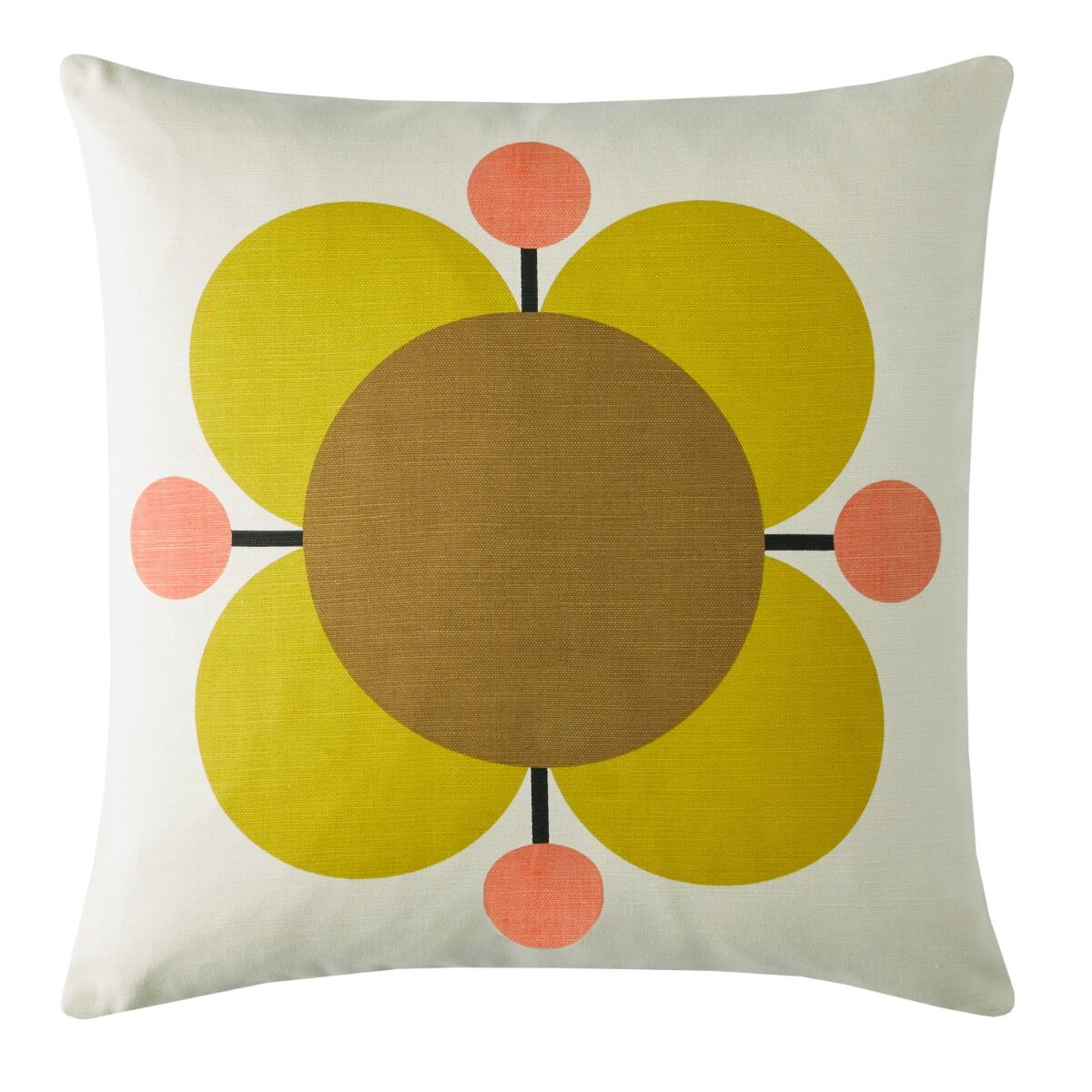 Orla Kiely Atomic Flower Filled Cushion - Primrose