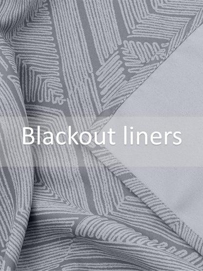 Alan Symonds Aztec Blackout Eyelet Curtains - Silver