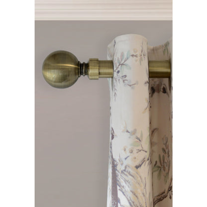 Laura Ashley Ball 28mm Metal Eyelet Curtain Pole - Antique Brass
