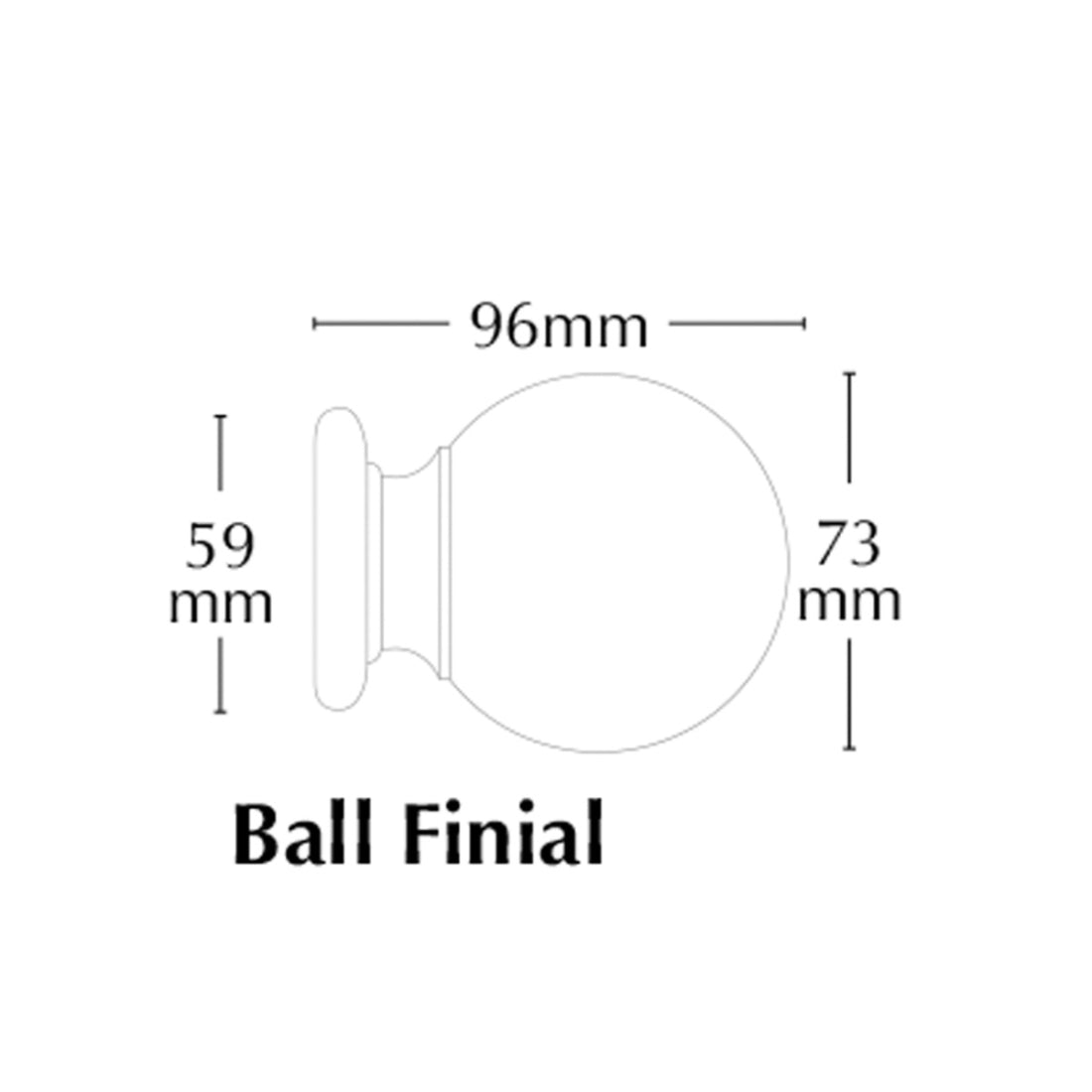 Jones Hardwick Ball 40mm Wooden Curtain Pole - Antique Gold