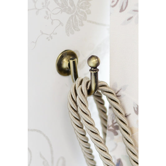 Laura Ashley Ball Metal Curtain Tieback Hooks (Pair) - Antique Brass