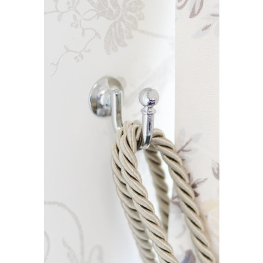 Laura Ashley Ball Metal Curtain Tieback Hooks (Pair) - Chrome