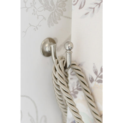 Laura Ashley Ball Metal Curtain Tieback Hooks (Pair) - Matt Nickel