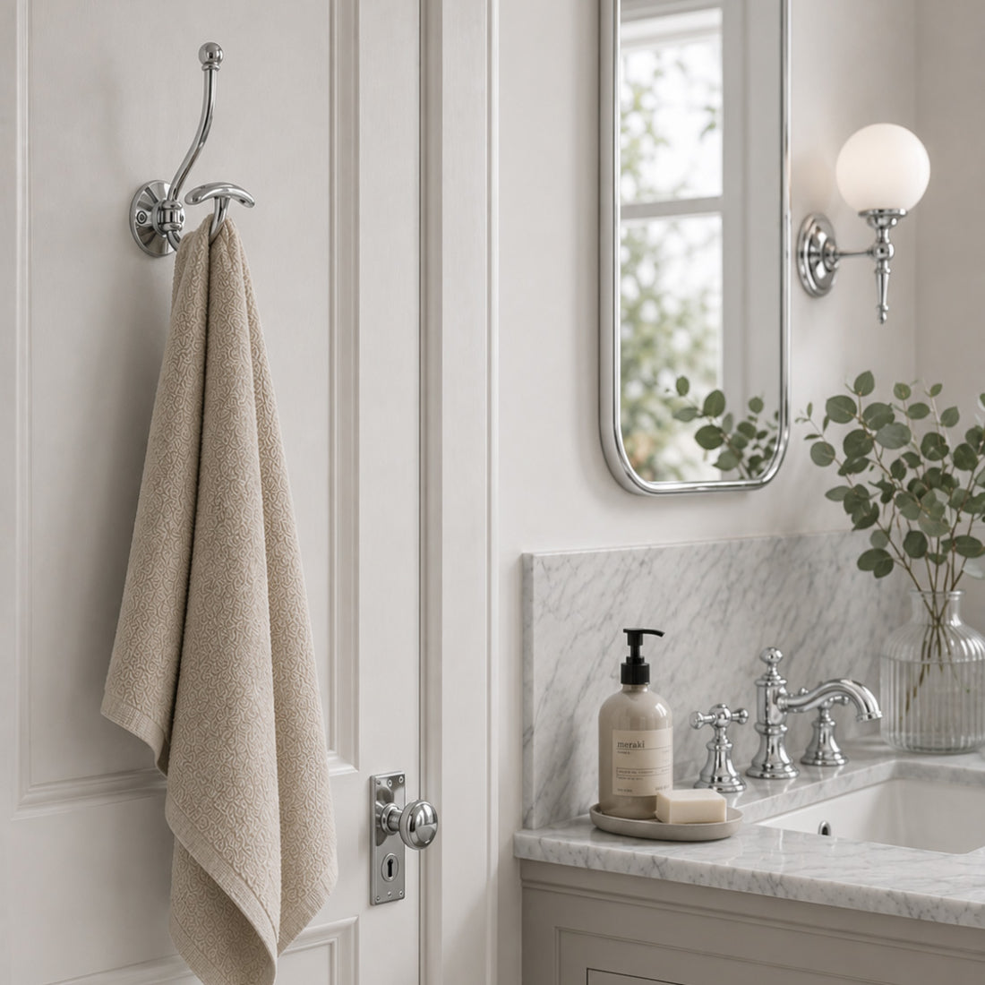 Jones Circular Double Bath Hook - Chrome