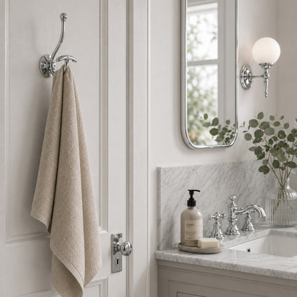 Jones Circular Double Bath Hook - Chrome