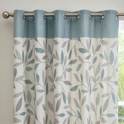 Beechwood Pair of Eyelet Curtains by Fusion in Duck Egg - Pair of Eyelet Curtains - Fusion