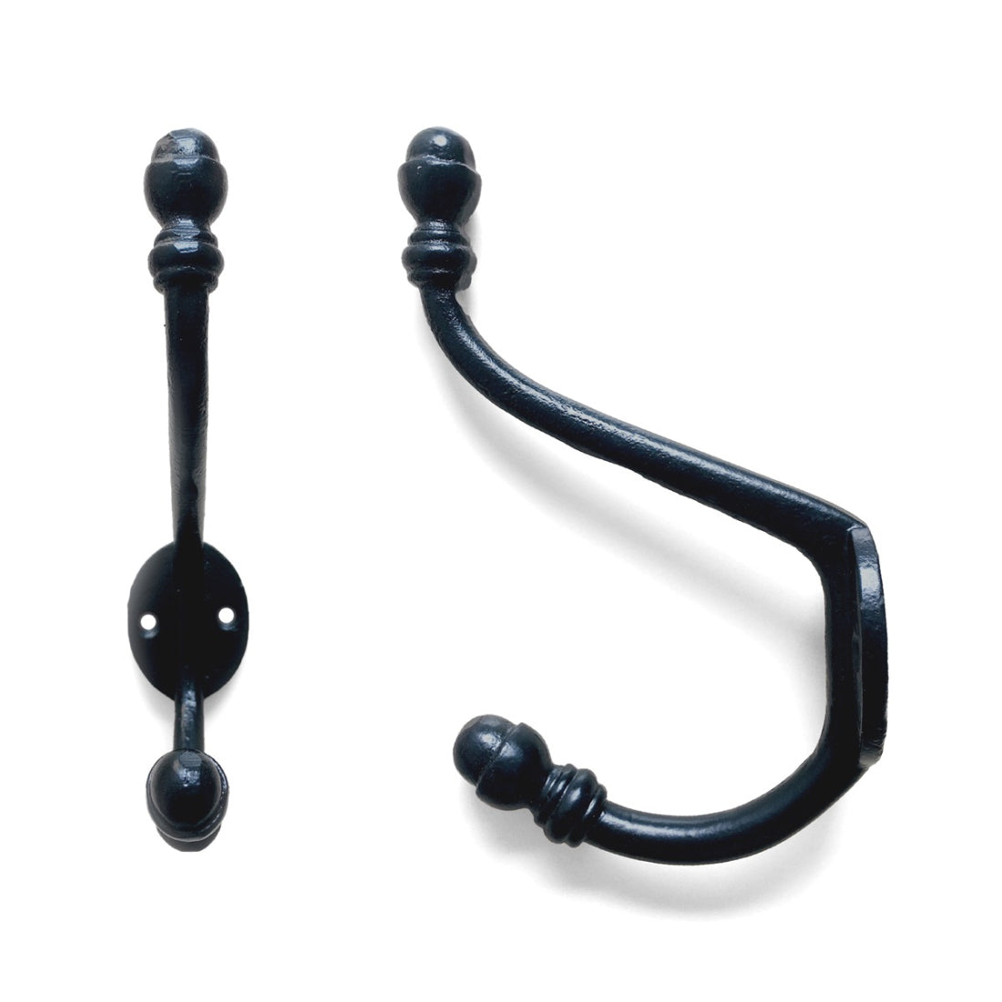 Jones Double Coat Hook (Pack of 5) - Black