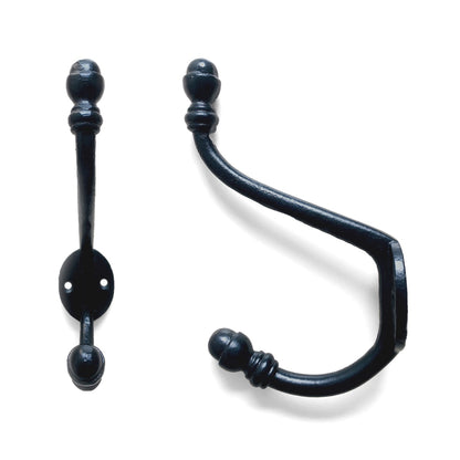 Jones Double Coat Hook (Pack of 5) - Black