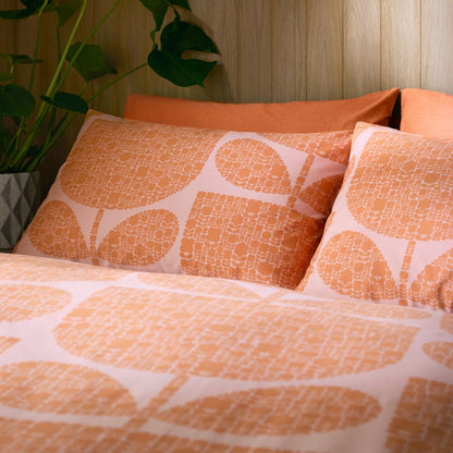 Orla Kiely Block Garden Duvet Cover Set - Orange Sorbet