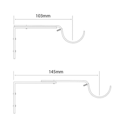 Jones Cosmos 28mm Metal Curtain Pole - Chrome