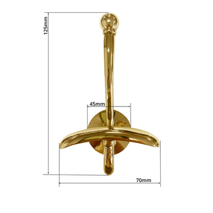 Jones Circular Double Bath Hook - Brass