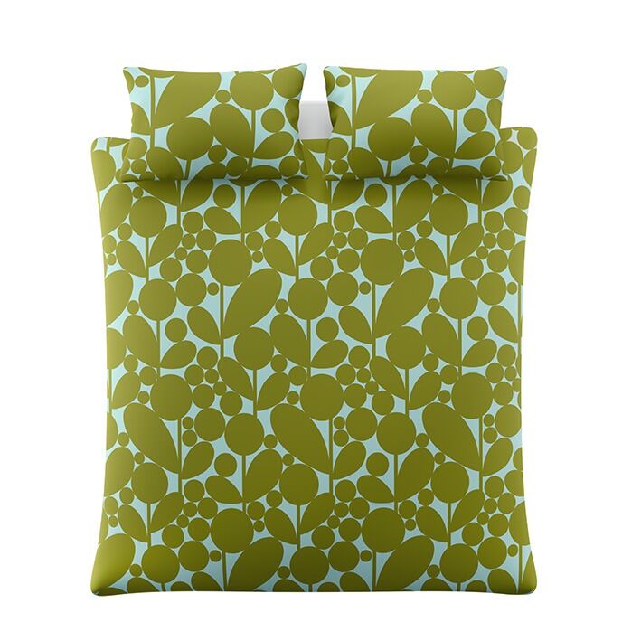 Orla Kiely Bubble Flower Duvet Cover Set - Aqua Seagrass