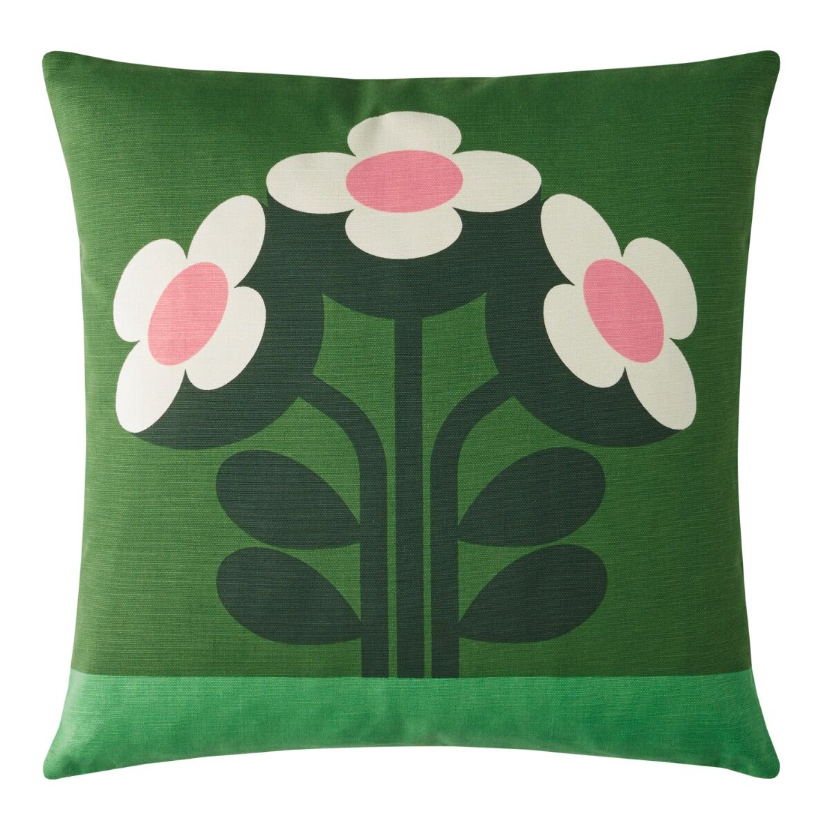 Orla Kiely Buttercup Filled Cushion - Pine