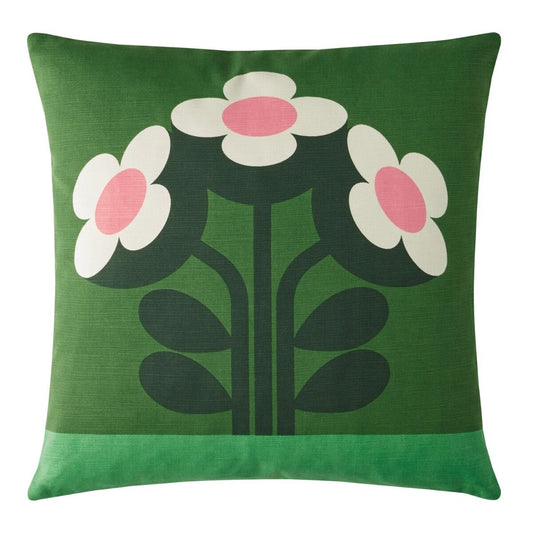 Orla Kiely Buttercup Filled Cushion - Pine
