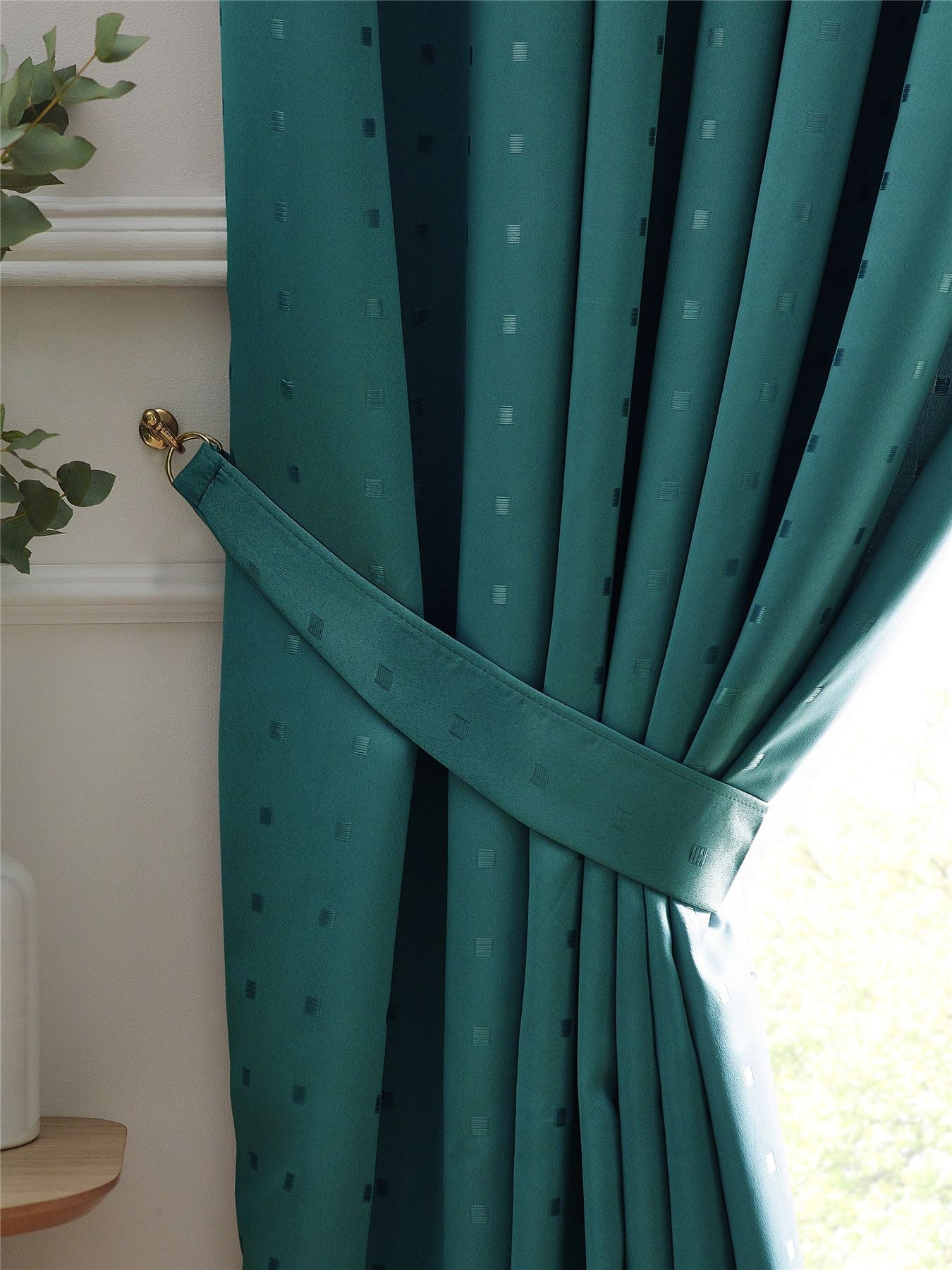 Alan Symonds Madison Pencil Pleat Curtains - Teal