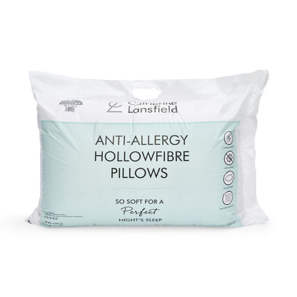 Catherine Lansfield Anti-Allergy Hollowfibre Pillows (Pair)