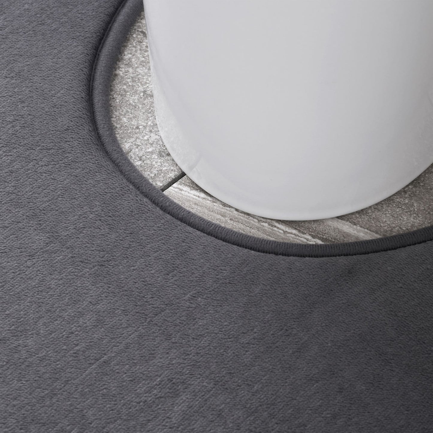 Catherine Lansfield Anti-Bacterial Memory Foam Bath Mat and Pedestal Set - Charcoal