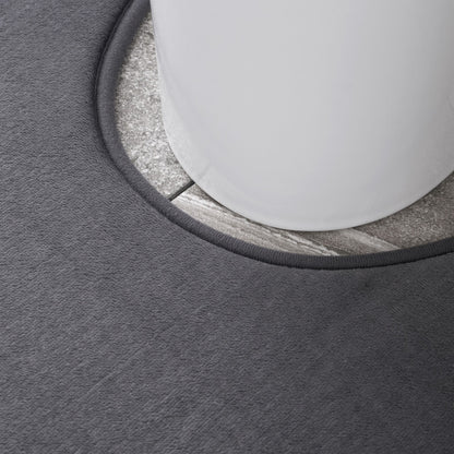Catherine Lansfield Anti-Bacterial Memory Foam Bath Mat and Pedestal Set - Charcoal