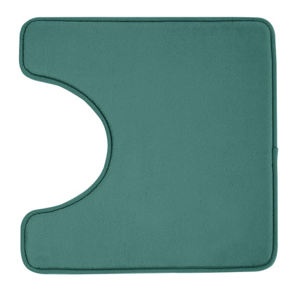 Catherine Lansfield Anti-Bacterial Memory Foam Bath Mat and Pedestal Set - Forest Green