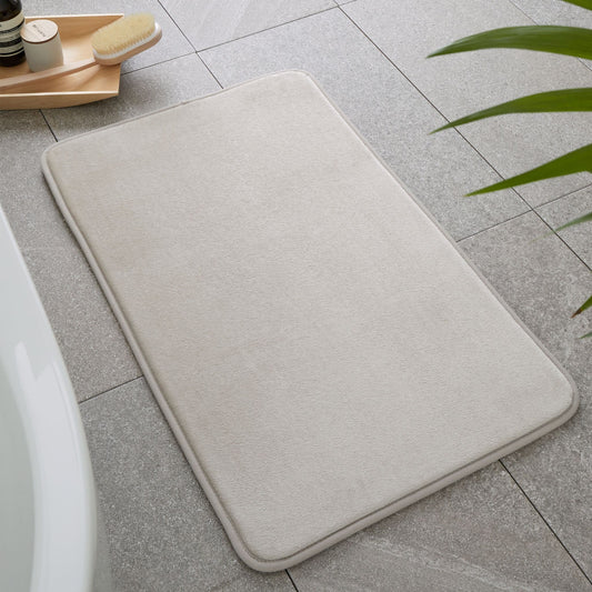Catherine Lansfield Anti-Bacterial Memory Foam Bath Mat - Natural