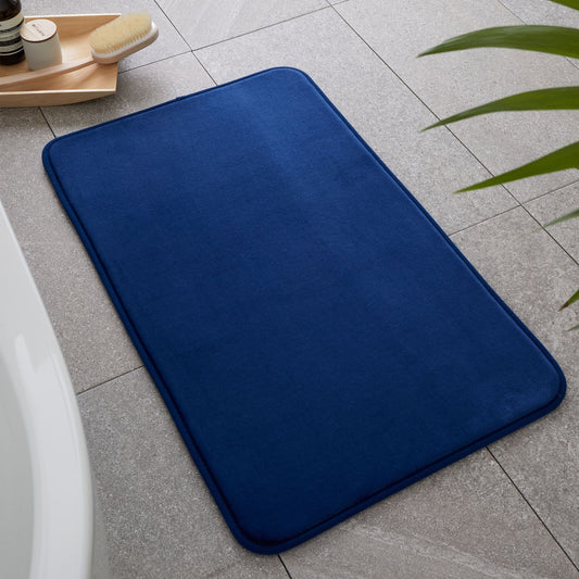 Catherine Lansfield Anti-Bacterial Memory Foam Bath Mat - Navy
