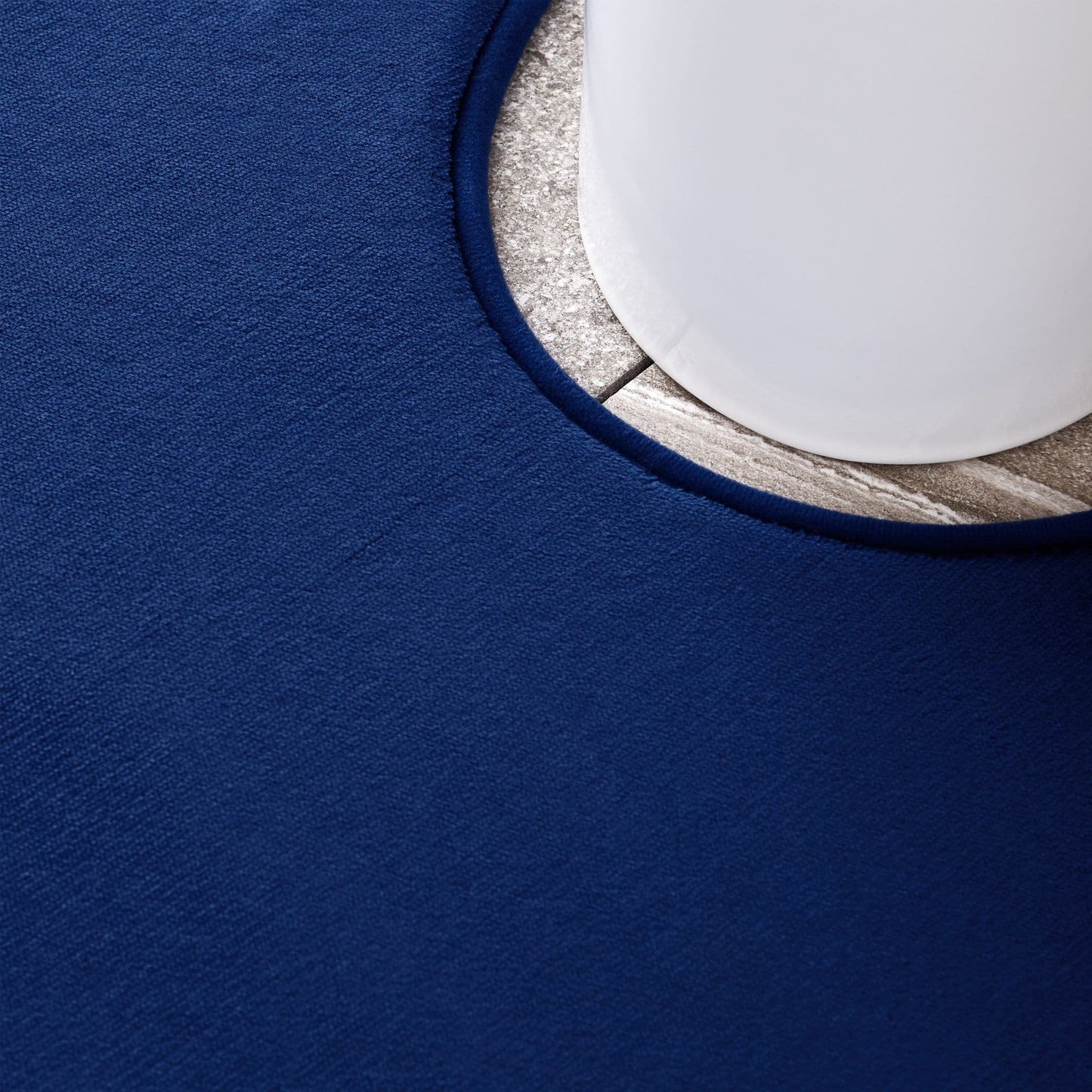 Catherine Lansfield Anti-Bacterial Memory Foam Bath Mat and Pedestal Set - Navy