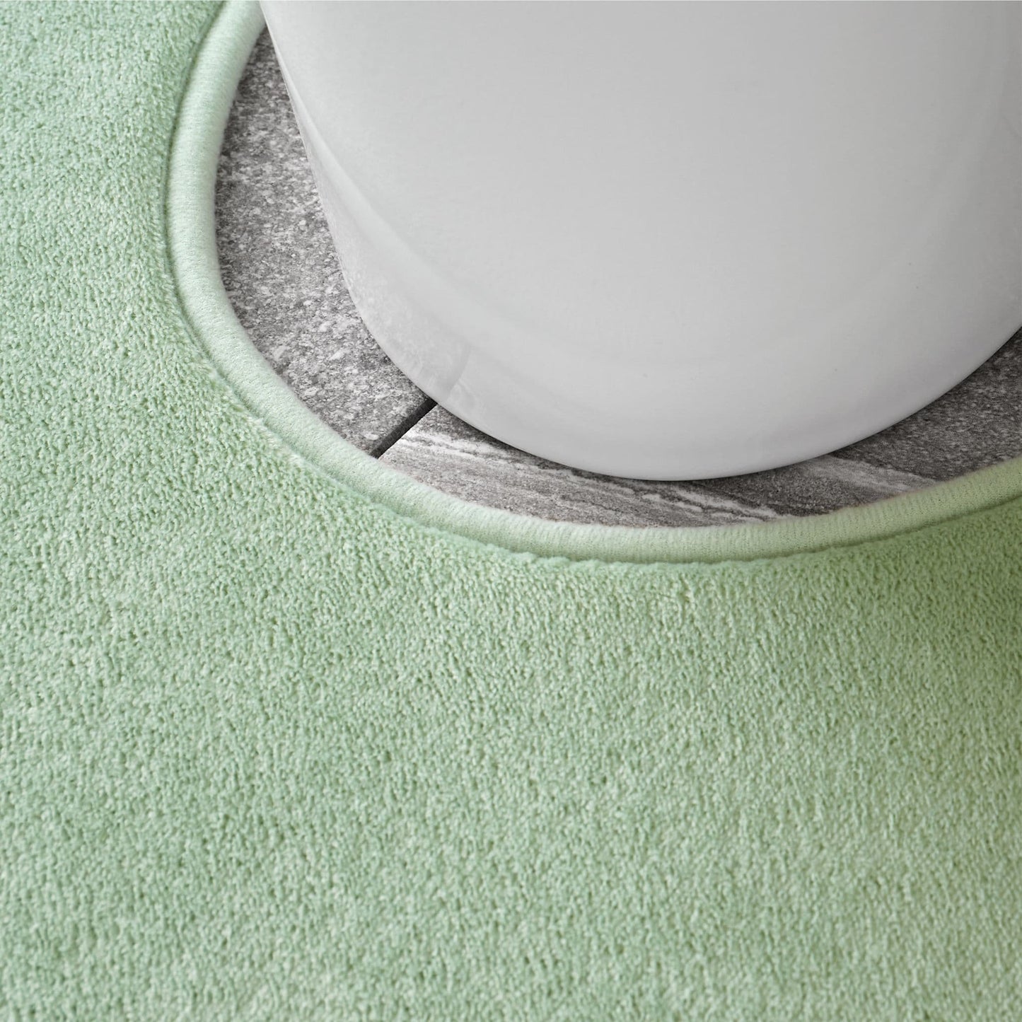 Catherine Lansfield Anti-Bacterial Memory Foam Bath Mat and Pedestal Set - Sage Green