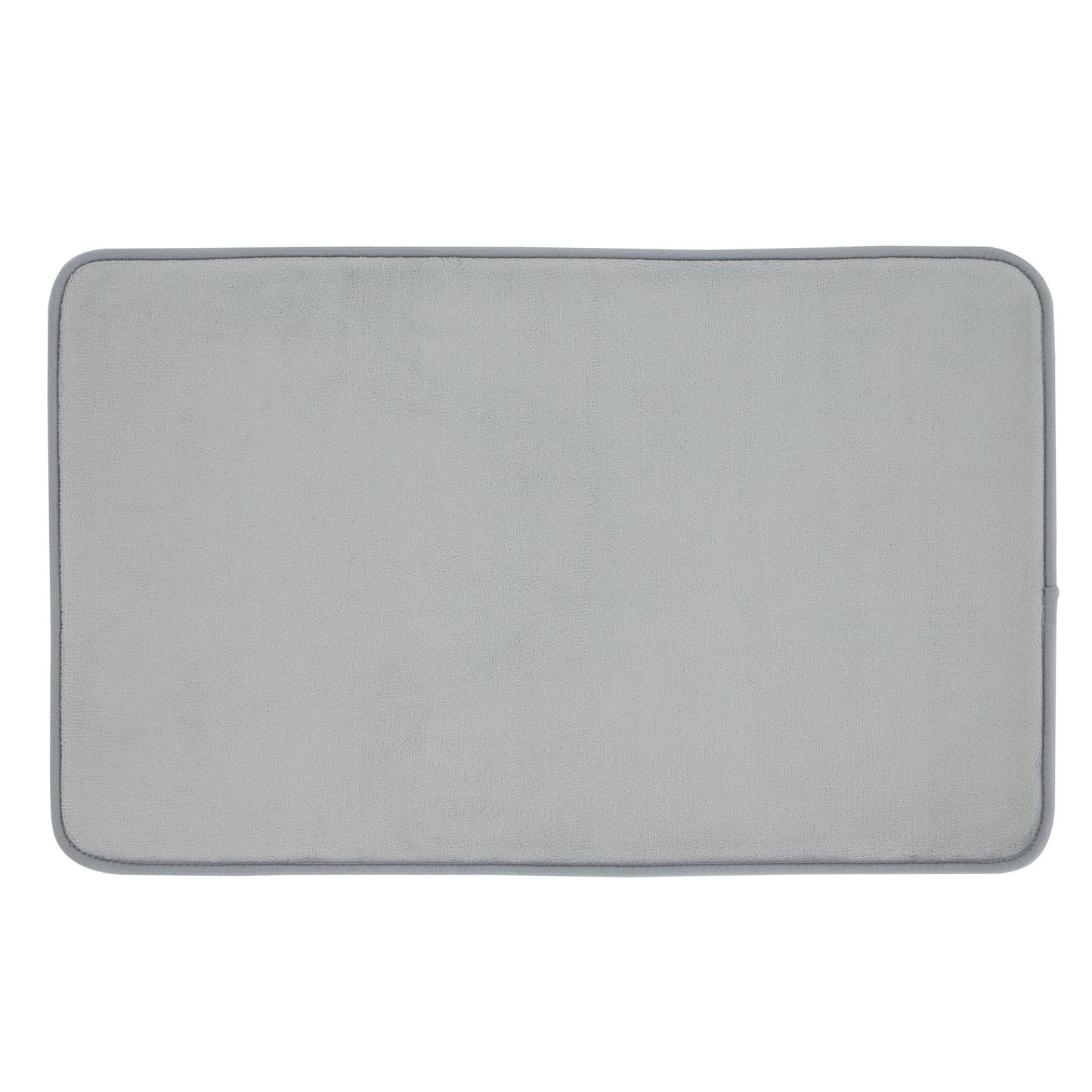Catherine Lansfield Anti-Bacterial Memory Foam Bath Mat - Silver