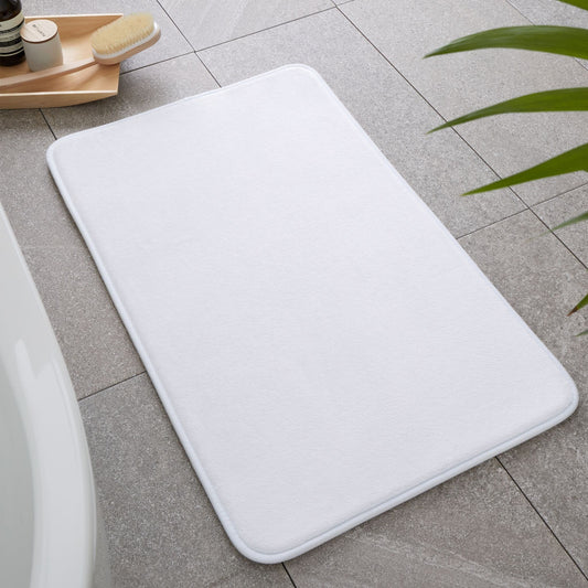 Catherine Lansfield Anti-Bacterial Memory Foam Bath Mat - White