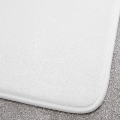 Catherine Lansfield Anti-Bacterial Memory Foam Bath Mat and Pedestal Set - White