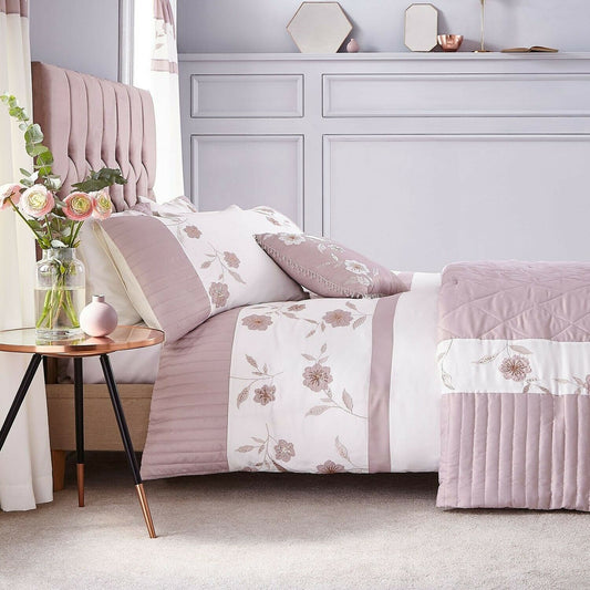 Catherine Lansfield Grace Duvet Cover Set - Natural
