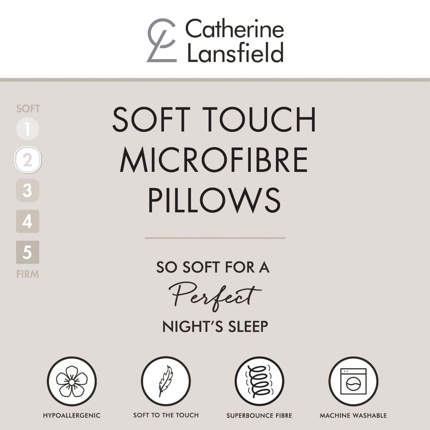 Catherine Lansfield Microfibre Pillows (Pair)