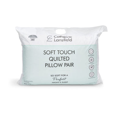 Catherine Lansfield Soft Touch Quilted Pillows (Pair)