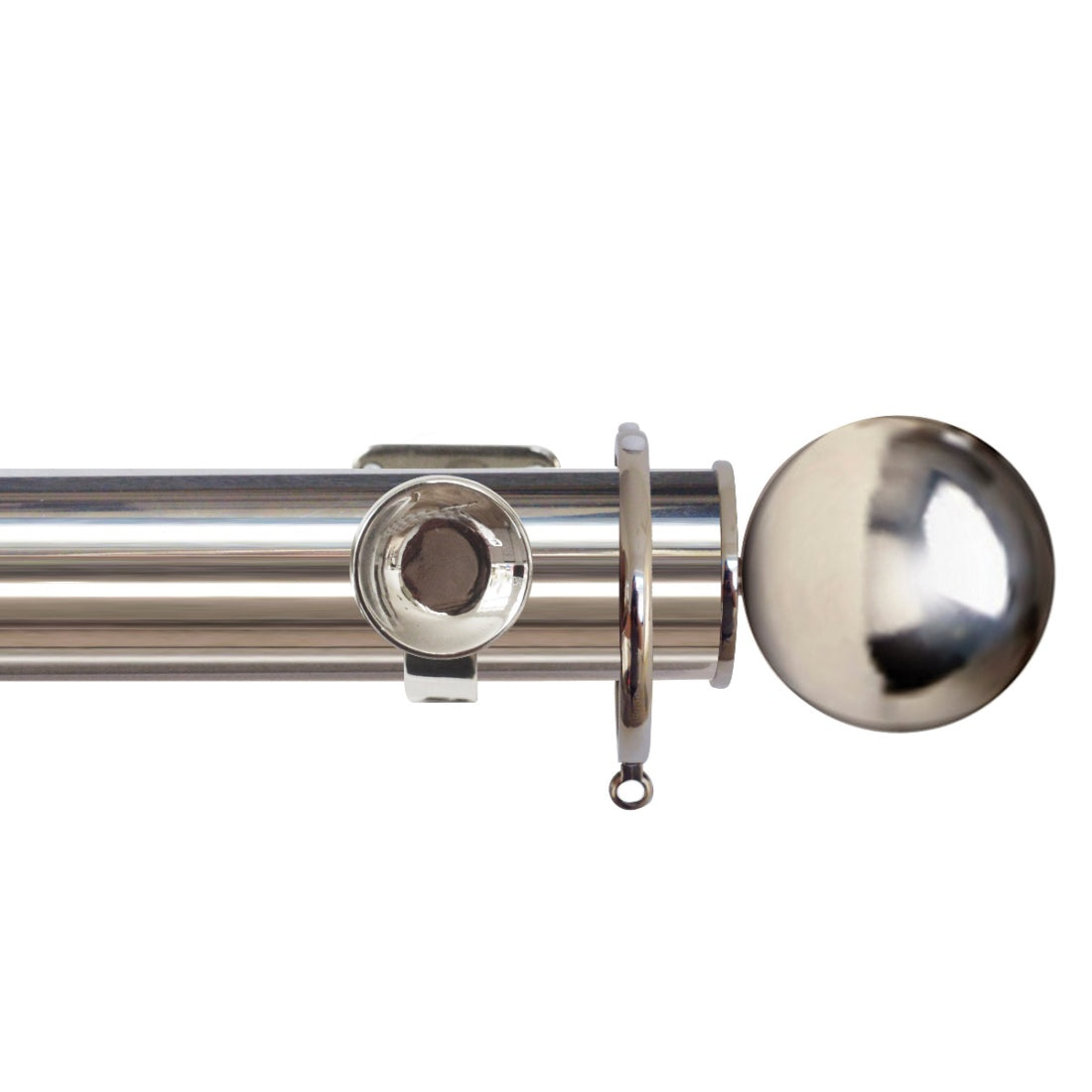 Jones Esquire Sphere 50mm Metal Curtain Pole Finials (Pair) - Polished Nickel