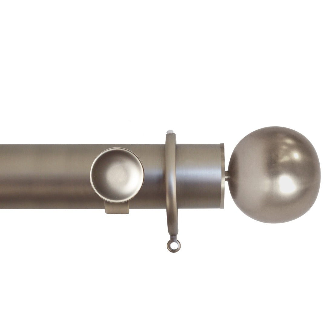 Jones Esquire Sphere 50mm Metal Curtain Pole Finials (Pair) - Brushed Nickel