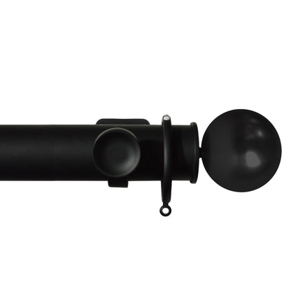 Jones Esquire Sphere 50mm Metal Curtain Pole Finials (Pair) - Carbon Black