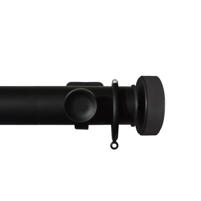 Jones Esquire Etched 50mm Metal Curtain Pole Finials (Pair) - Carbon Black
